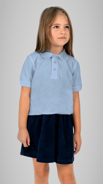 Tricou polo cu manecă scurtă sky blue [3]