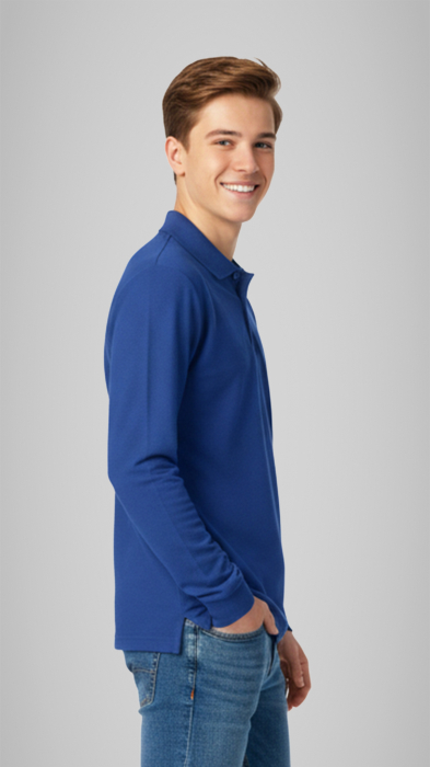 Tricou Basic polo mânecă lungă adulți royal Alexandru Ioan Cuza [2]