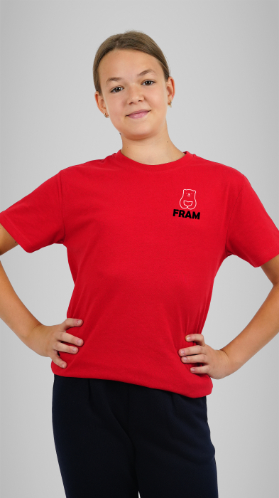 Tricou Premium cu manecă scurtă roșie FRAM School Sibiu [2]