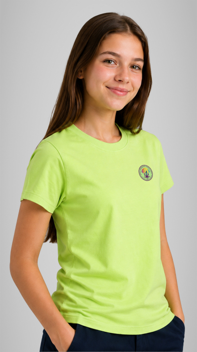 Tricou Premium cu manecă scurtă verde lime Nicolae Iorga Sibiu [2]