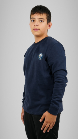 Bluză bumbac școlar navy Nicolae Iorga Botoșani [1]