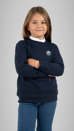 Școala Gimnazială Nicolae Iorga, Botoșani - Bluză bumbac școlar navy Nicolae Iorga Botoșani