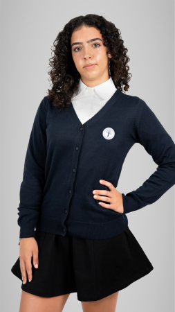Școala Gimnazială Nr.6 Iacob Mureșianu, Brașov - Cardigan damă navy Iacob Mureșianu Brașov