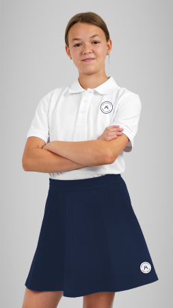 Școala Gimnazială Mihai Viteazul, Târgu-Mureș - Fustă bumbac școlară navy Mihai Viteazul