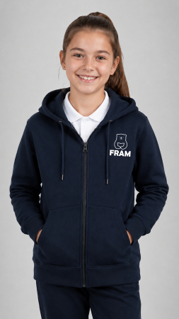 FRAM School, Sibiu - Hanorac școlar cu fermoar copii navy FRAM School Sibiu