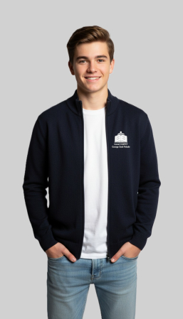 Liceul UMFST George Emil Palade, Târgu-Mureș - Pulover școlar cu fermoar navy UMFST George Emil Palade