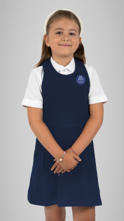 Sarafan bumbac școlar navy Omega TG Mures [2]