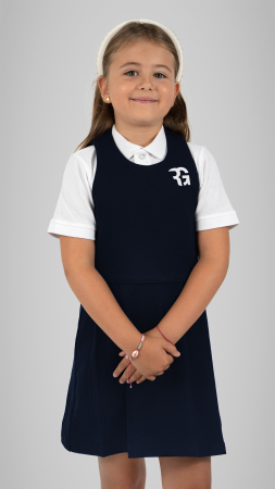 Sarafan bumbac școlar navy Romulus Guga [2]