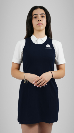 Liceul UMFST George Emil Palade, Târgu-Mureș - Sarafan bumbac școlar navy UMFST George Emil Palade