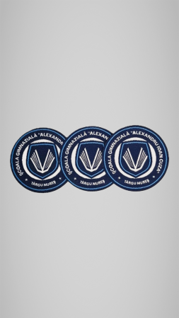 Școala Gimnazială Alexandru Ioan Cuza, Târgu-Mureș - Set 3 Logo scoala tesut Alexandru Ioan Cuza