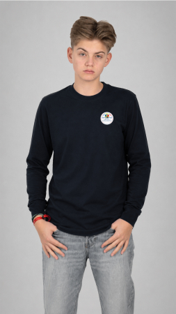 Școala Gimnazială Nicolae Bălcescu, RM Vâlcea - Tricou Basic mânecă lungă adulți navy N. Bălcescu RM Vâlcea