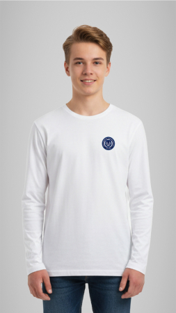 Școala Gimnazială Alexandru Ioan Cuza, Târgu-Mureș - Tricou Basic mânecă lungă copii alb Alexandru Ioan Cuza