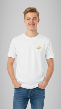 Școala Gimnazială Nr.7, Botoșani - Tricou Basic mânecă scurtă adulți alb Școala Gimn. Nr.7 Botoșani