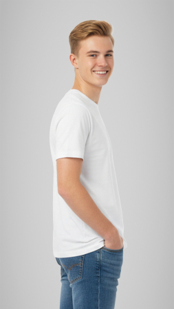 Tricou Basic mânecă scurtă copii alb Școala Gimn. Nr.7 Botoșani [1]