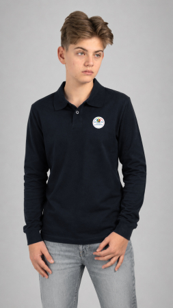 Tricou Basic polo mânecă lungă adulți navy N. Bălcescu RM Vâlcea [1]