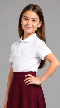 Tricou Basic polo mânecă scurtă adulți alb Omega Nazna [1]