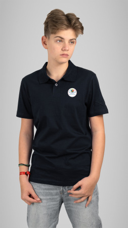 Tricou Basic polo mânecă scurtă adulți navy N. Bălcescu RM Vâlcea [1]