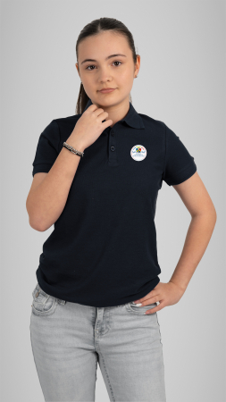 Școala Gimnazială Nicolae Bălcescu, RM Vâlcea - Tricou Basic polo mânecă scurtă adulți navy N. Bălcescu RM Vâlcea