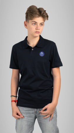 Școala Gimnazială Omega, Târgu Mureș - Tricou Basic polo mânecă scurtă adulți navy Omega TG Mures