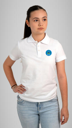 Tricou Basic Polo mânecă scurtă copii alb Andrei Șaguna Deva [1]
