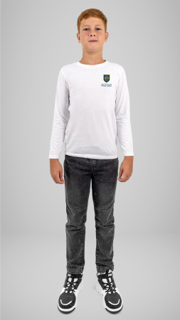 Tricou cu mânecă lungă alb G. Coșbuc [1]