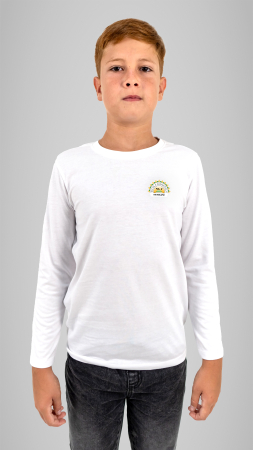 Școala Gimnazială Nr.7, Botoșani - Tricou cu manecă lungă alb Școala Gimn. Nr.7 Botoșani