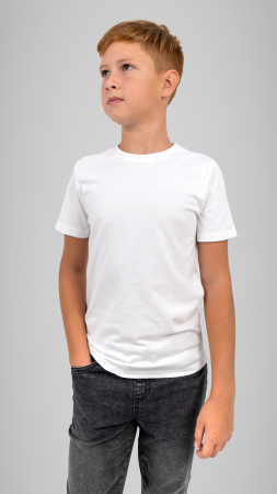 Tricou cu mânecă scurtă alb [3]