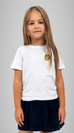 Tricou cu manecă scurtă alb Regina Maria Deva [1]