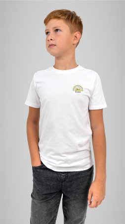 Școala Gimnazială Nr.7, Botoșani - Tricou cu manecă scurtă alb Școala Gimn. Nr.7 Botoșani
