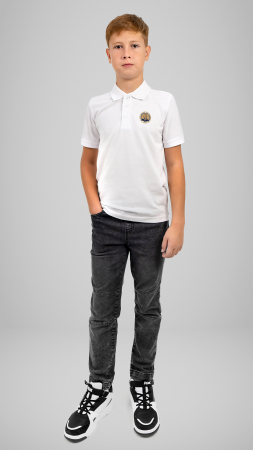 Tricou Polo cu mânecă scurtă alb Liviu Rebreanu [7]