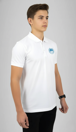 Liceul cu Program Sportiv Focșani - Tricou Polo cu mânecă scurtă alb LPS Focșani