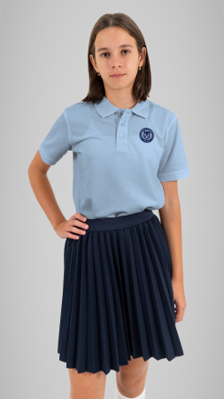 Tricou polo cu manecă scurtă sky blue Nicolae Titulescu Caracal [1]