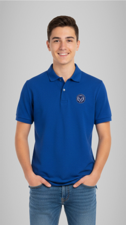 Școala Gimnazială Alexandru Ioan Cuza, Târgu-Mureș - Tricou Basic polo mânecă scurtă adulți royal Alexandru Ioan Cuza