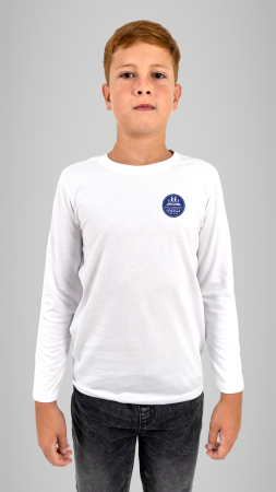 Școala Gimnazială Omega, Târgu Mureș - Tricou Premium cu manecă lungă alb Omega TG Mures