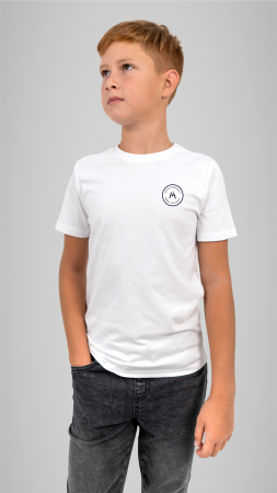 Școala Gimnazială Mihai Viteazul, Târgu-Mureș - Tricou Premium cu mânecă scurtă alb Mihai Viteazul