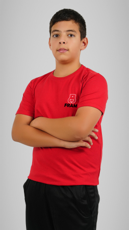 FRAM School, Sibiu - Tricou Premium cu manecă scurtă roșie FRAM School Sibiu