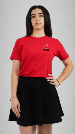 Tricou Premium cu manecă scurtă roșie FRAM School Sibiu [2]