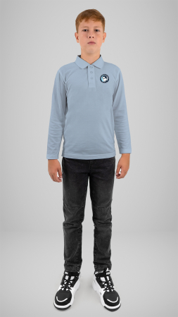 Tricou Premium polo cu manecă lungă sky blue Ion Chinezu Sântana de Mureș [1]
