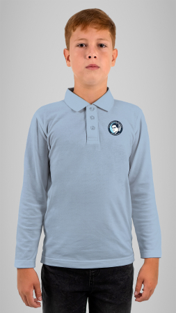 Școala Gimnazială Ion Chinezu, Sântana de Mureș - Tricou Premium polo cu manecă lungă sky blue Ion Chinezu Sântana de Mureș