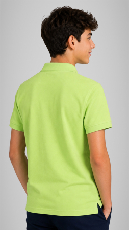 Tricou Premium polo cu manecă scurtă verde lime Nicolae Iorga Sibiu [2]