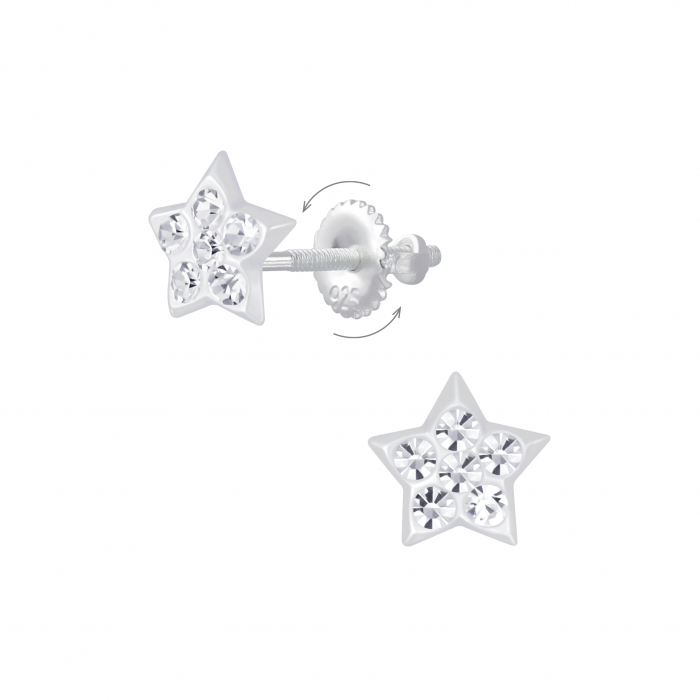 Cercei Star Crystal Screw Back [1]