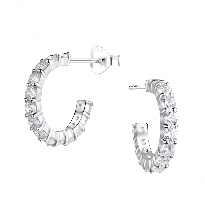 Cercei Half Hoop Cubic Zirconia [1]