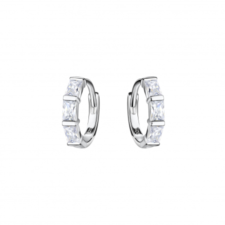 KIDS - Cercei Geometric Huggie Cubic Zirconia