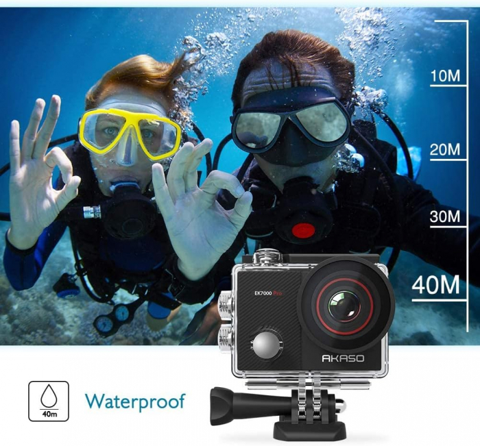 Camera sport Akaso EK7000 Pro, 4K/25FPS, 20MP, waterproof [8]