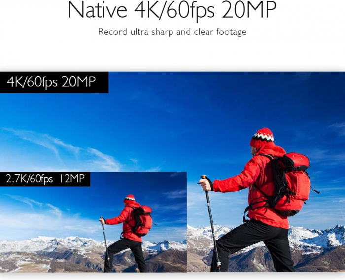 Camera sport Akaso V50 Elite, 4K/60FPS, 20 MP, rezistenta la apa 40m [5]