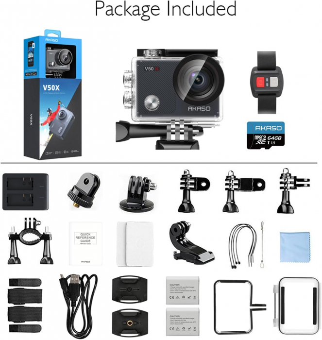 Camera sport Akaso V50X, 4K 30 FPS, 20 MP [6]
