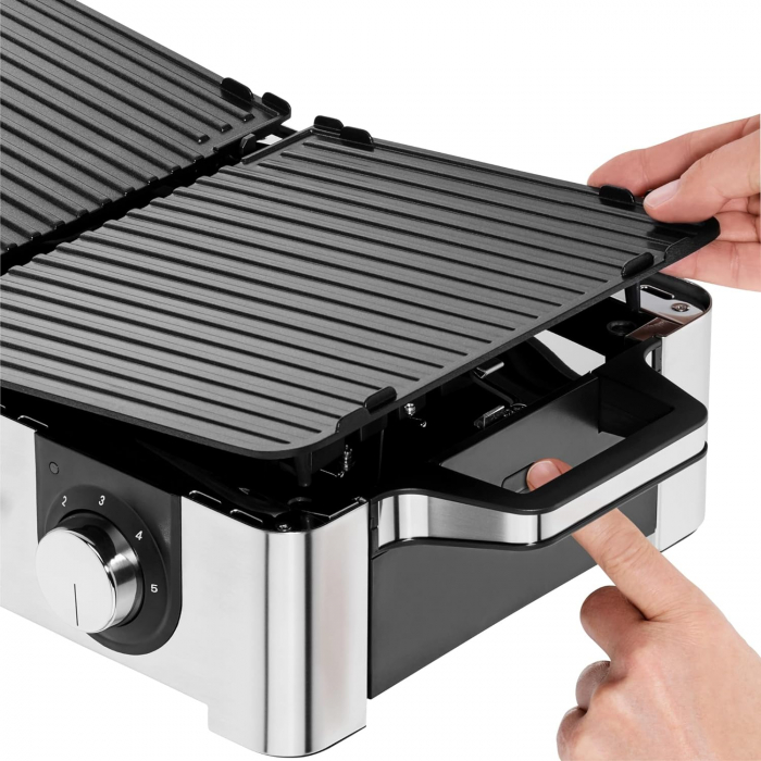 Gratar electric WMF Lono Master Grill 415280011, 2400W, Argintiu-Negru [7]