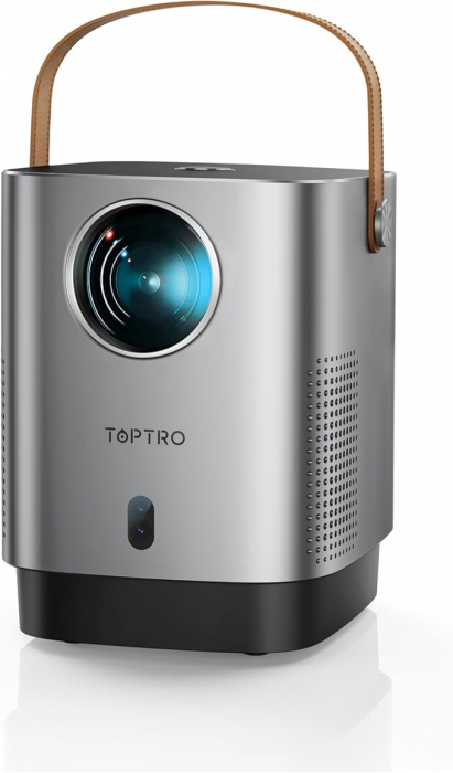 Mini Videoproiector TOPTRO TR23, HD 1080P 8000 lumeni, 5G WiFi Bluetooth Home Cinema cu butoane touchscreen, compatibil cu TV Stick, HDMI, USB, PS4, X-Box, iOS/Android [1]