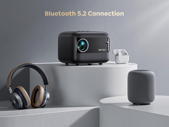 Mini Videoproiector TOPTRO TR25, Full HD 1080P, 8500 lumeni 5G WiFi Bluetooth Home Cinema, portabil cu afisaj de 240 inchi [2]