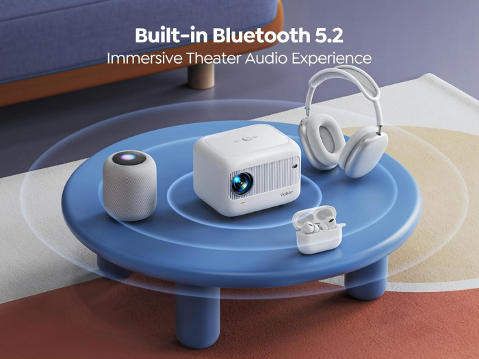 MINI Videoproiector Yaber L1 WiFi Bluetooth Proiector 9500 lumeni cu Focalizare automata 720P Suport video 1080p pentru cinema acasa in aer liber Android [6]